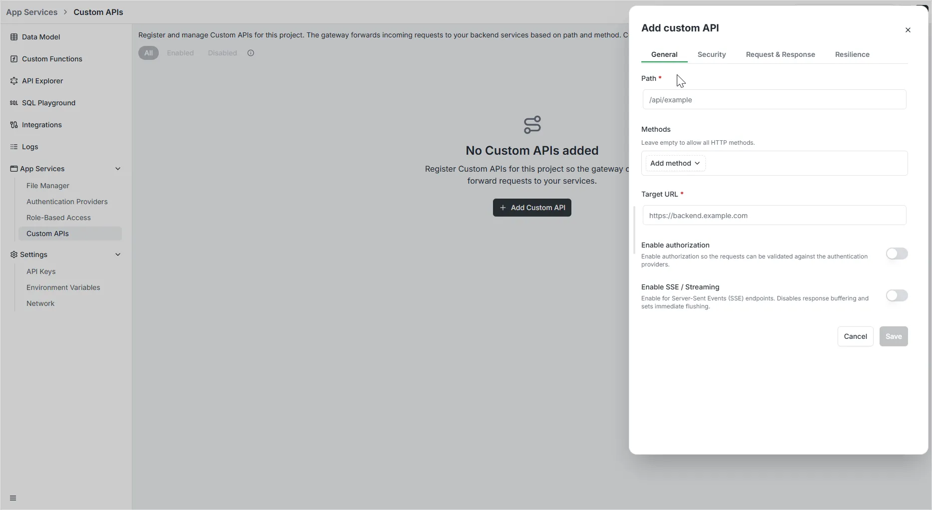 General Configuration Form