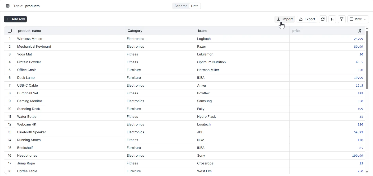 העלאת קובץ לייבוא